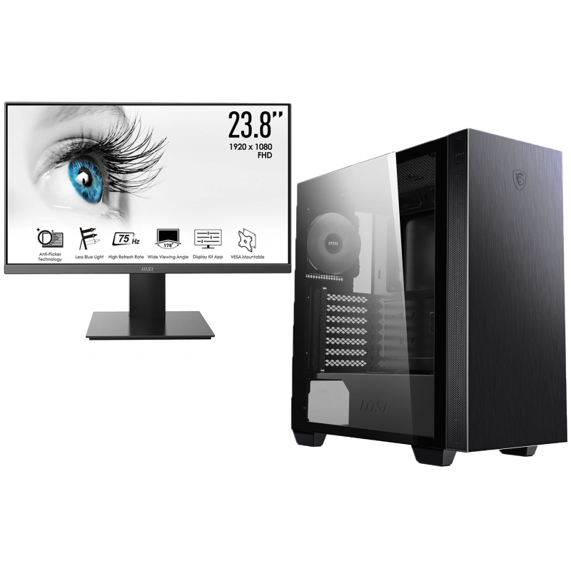 Pc de bureau Pro MSI / i5-12400 / 16 Go / Avec écran MSI 23.8"