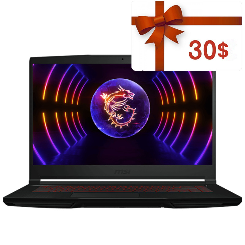 Pc Portable MSI Gaming Thin GF63 i5 12Gén 16Go 512Go SSD RTX 2050 4Go - Noir